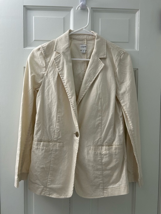 J. Crew Jackets & Blazers - J. Crew Cream Single-Button Linen Blazer